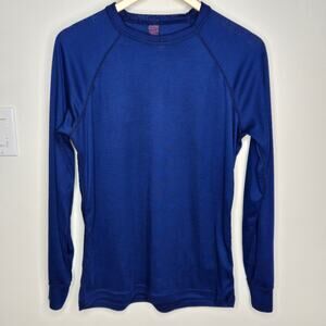 PATAGONIA Performance Base Layer Blue Long Sleeve Shirt Size M